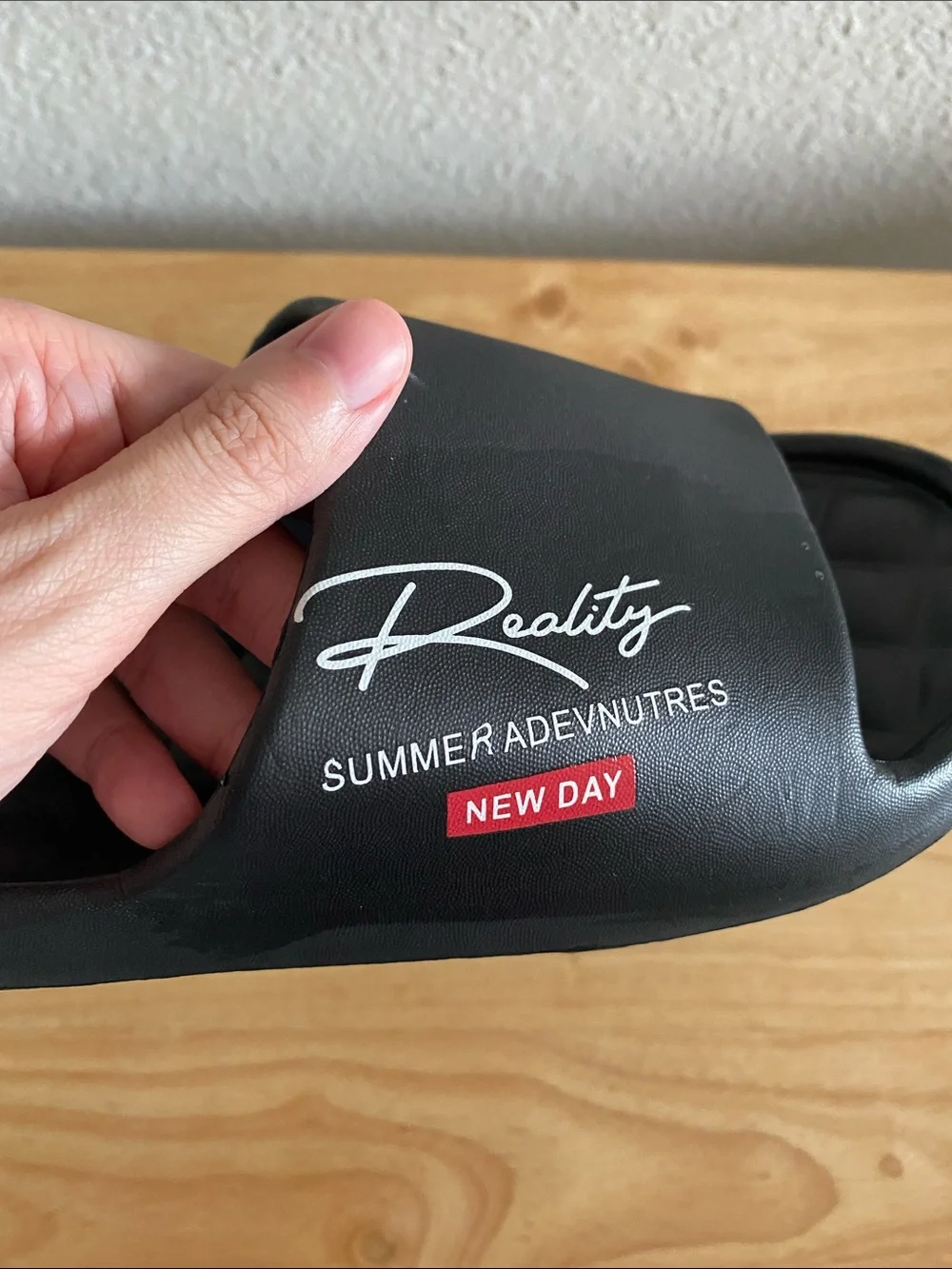 “Summer Adventures New Day Reality” Unisex Sandals (NWOT)